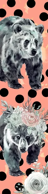 Free bear bookmarks for adults featuring a polka dot bear picture